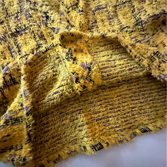 Zara Yellow Co-ord Eyelash Textured Knit 3 Button Clueless Vibes Cardigan NWOT S - Picture 10 of 16